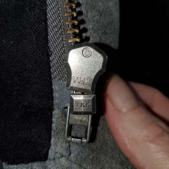 VEDA NYC Gray Black Suede Leather Funnel Neck Crop Jacket Small - Picture 7 of 15